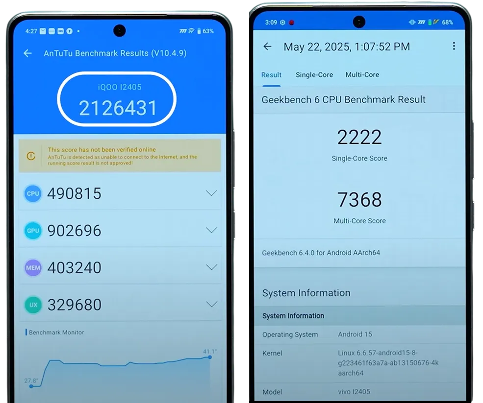 iqoo benchmarks neo 10