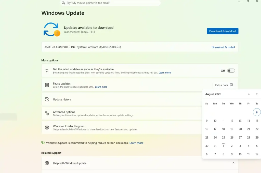 Long-Term Update Pausing