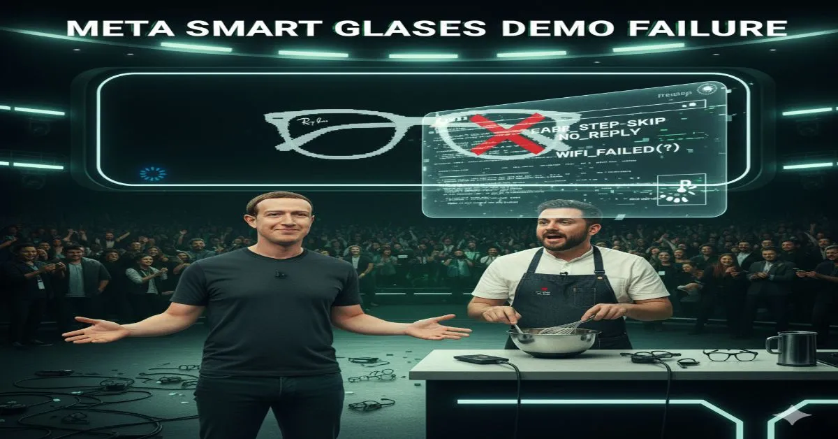 Meta smart glasses demo failure