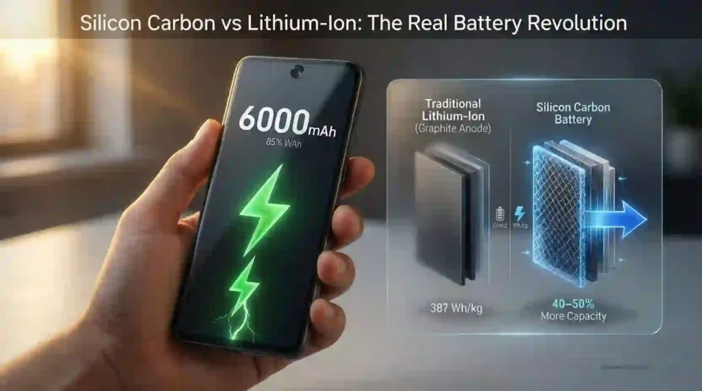 silicon carbon battery smartphones