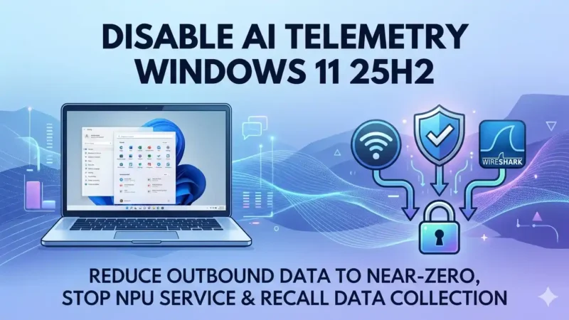 Disable AI Telemetry Windows 11 (2026 Guide): Stop Microsoft AI Tracking Without Breaking Your PC