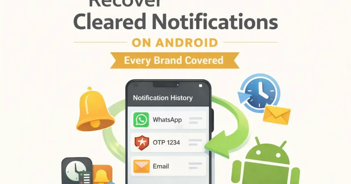 How to Recover Accidentally Cleared Notifications on Android (2026): Every Brand Covered