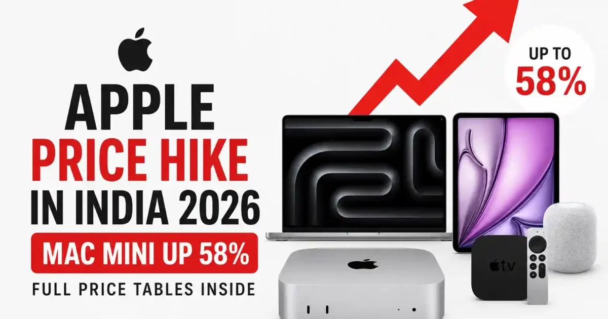 Apple India Price Hike 2026: Mac Mini Jumps 58%, MacBook Pro Up ₹70,000  Full Price Tables