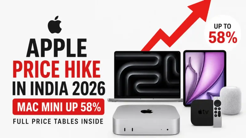 Apple India Price Hike 2026: Mac Mini Jumps 58%, MacBook Pro Up ₹70,000  Full Price Tables