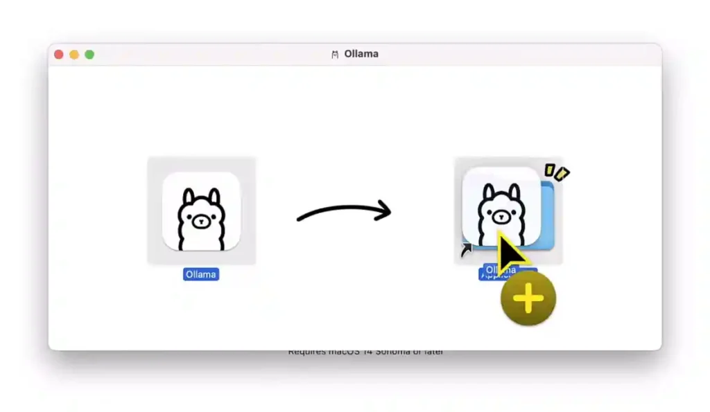 Drag Ollama.app into Applications