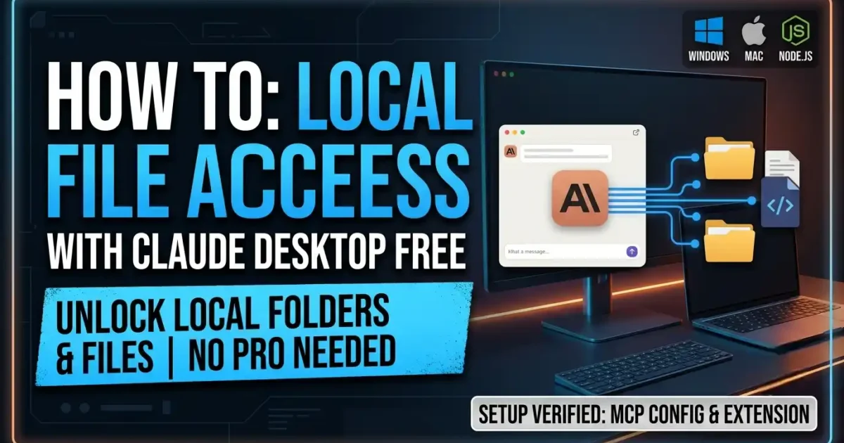How to Give Claude Desktop Local File Access (Without a Pro Plan)
