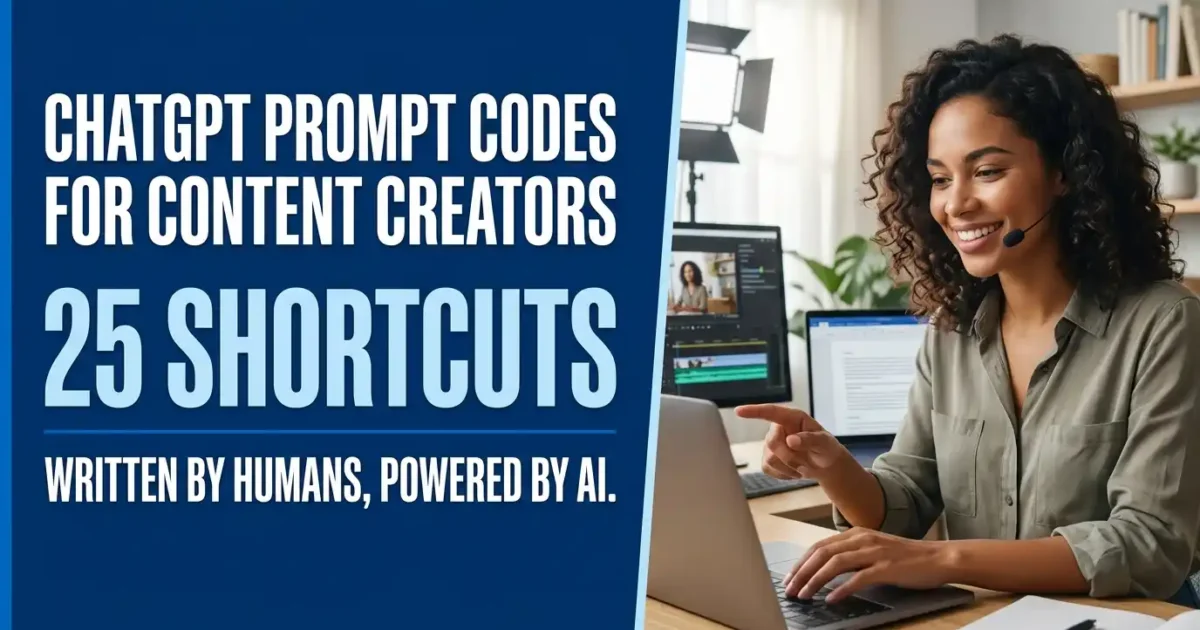 ChatGPT Prompt Codes for Content Creators: 25 Shortcuts