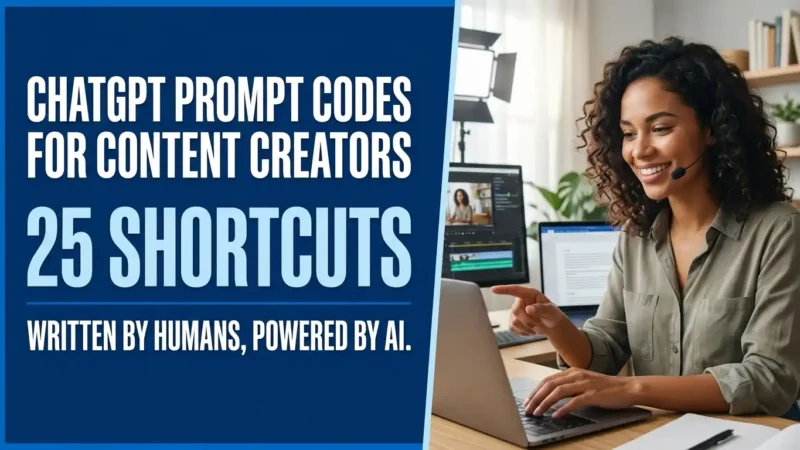 ChatGPT Prompt Codes for Content Creators: 25 Shortcuts
